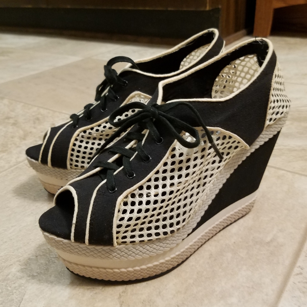 Philip Simon Adam sport mesh sneaker wedges